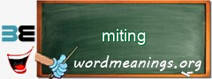 WordMeaning blackboard for miting